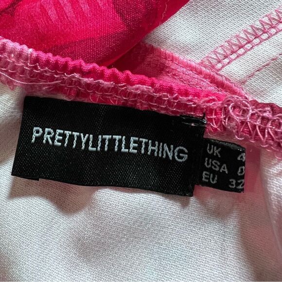 Pretty little thing ONE SHOULDER CUT OUT CORSET top hot pink size 0 - Picture 8 of 12